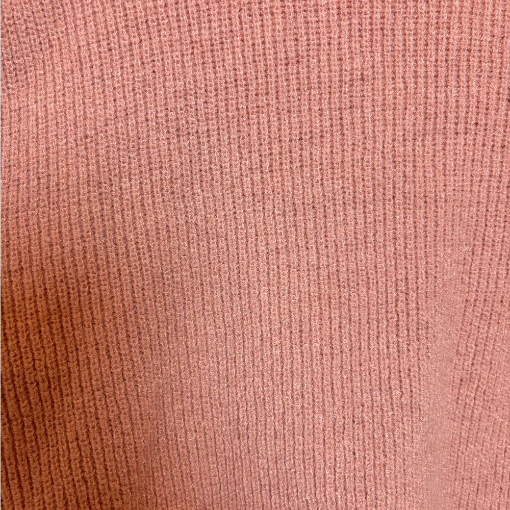 Dusty Rose Pink Cropped Knit Short Sleeve Sweater Vest Minimalist Large - Picture 6 of 6